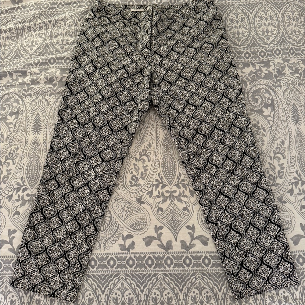 Charter Club Black & White Patterned Pants Size 12